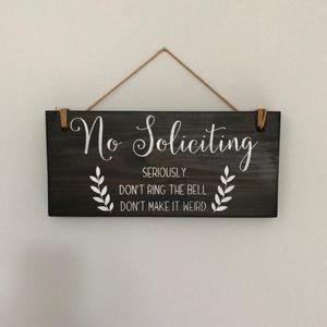 No Soliciting Custom Door Sign